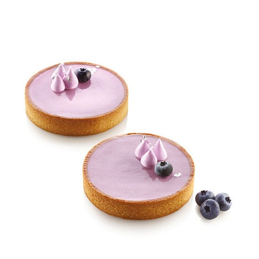 Set Tarte Ø 10 cm, 4 Rame Microforate + Forma Silicon 4 cavitati [4]