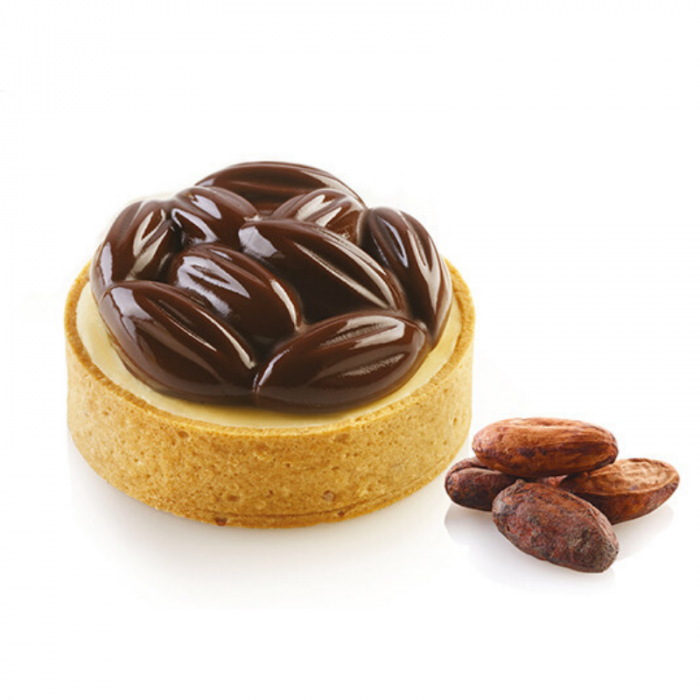 Set Tarte Ø 7 cm Cocoa, 8 Rame Microforate + Forma Silicon 8 Cavitati [4]