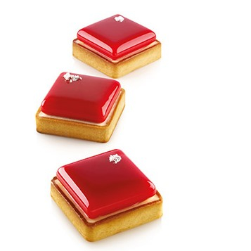 Set Tarte 8 x 8 cm, 6 Rame Microforate + Forma Silicon 6 cavitati [3]