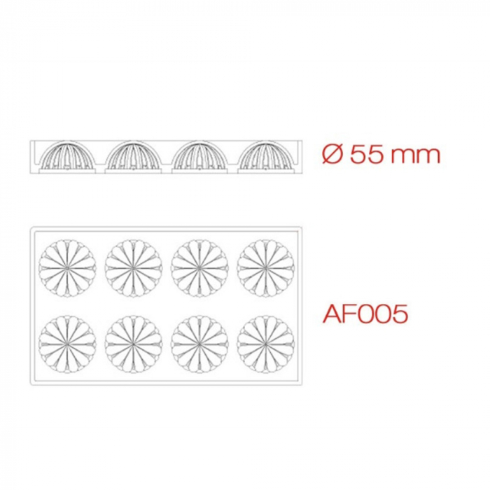Sfere 3D Ø 5.5 cm - Matrita dubla silicon, 8 cavitati [2]