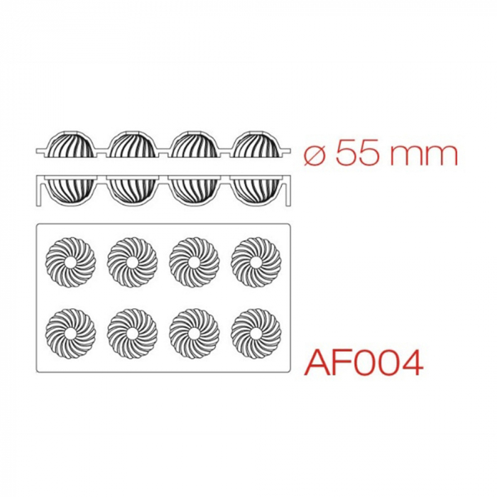 Sfere 3D Ø 5.5 cm - Matrita dubla silicon, 8 cavitati [2]