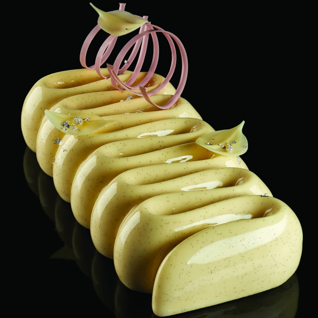 Spatula Inox Decor Ciocolata - Frunza model A, 6x4.4 cm [2]