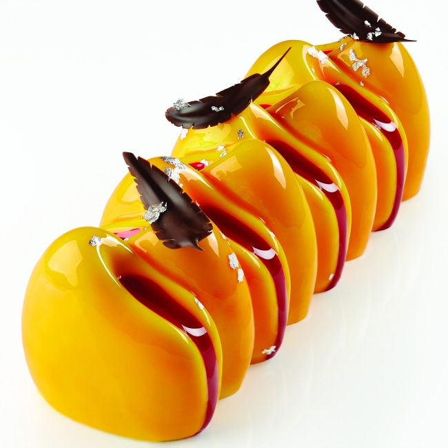 Spatula Inox Decor Ciocolata - Pene / Fulgi, 6x2 cm [4]