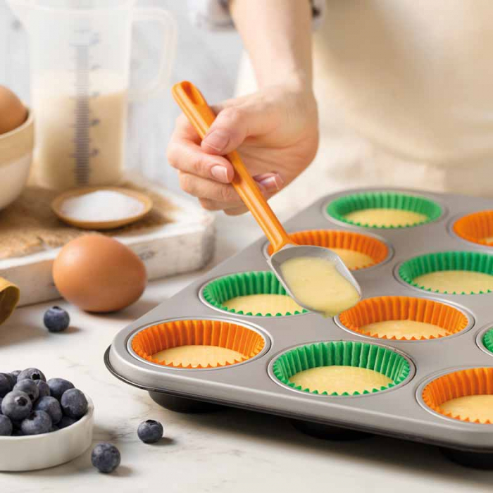 Paleta - Spatula Silicon Tip Lingura cu Maner Plastic Temp Max 230°C, L 21 cm [3]