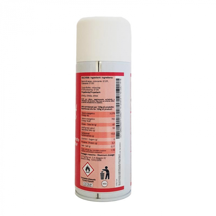 SPRAY VELVET - Colorant Alimentar Rosu, 400 ml, fara E171 [2]