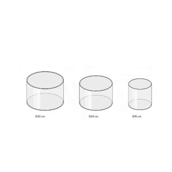 Suport Tort Plexiglas 3 etaje Ø 16 - Ø 24 - Ø 30 x H 15 cm [3]