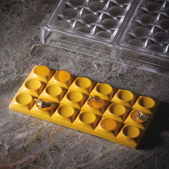 Tablete Ciocolata 15.4 x 7.7 x H 0.9 cm - Matrita policarbonat Lego, 3 cavitati [3]