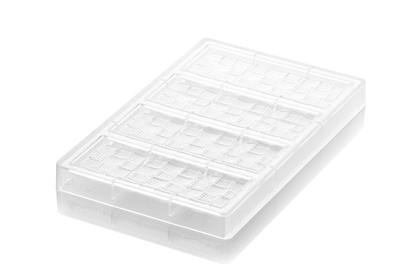 Tablete Ciocolata 15 x 5.5 x H 0.9 cm - Matrita Policarbonat Striatii, 4 cavitati (CH005) [2]