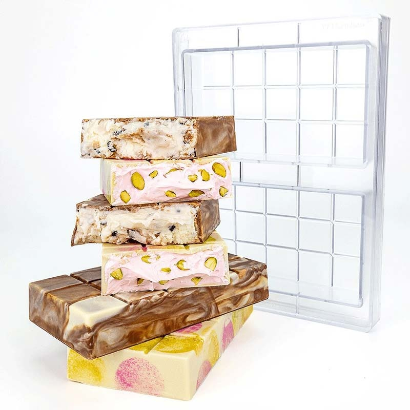 Tablete Ciocolata 18 x 10 x H 3.2 cm - Matrita Policarbonat Dubai, 2 Cavitati, 550 gr [3]
