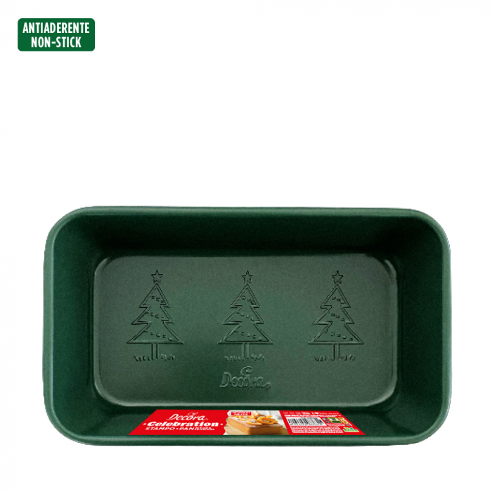 Tava Chec / Cozonac Celebration Verde 24 x 14 x H 6.5 cm, Metal Antiaderent [1]