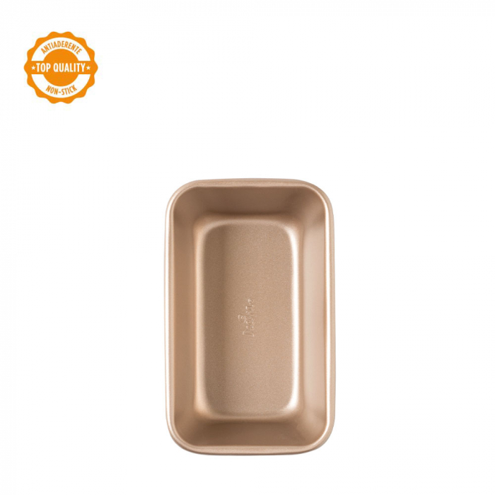 Tava Chec / Cozonac Roz Vintage 18.5 x 11.5 x H 6.5 cm, Aluminiu Antiaderent [2]