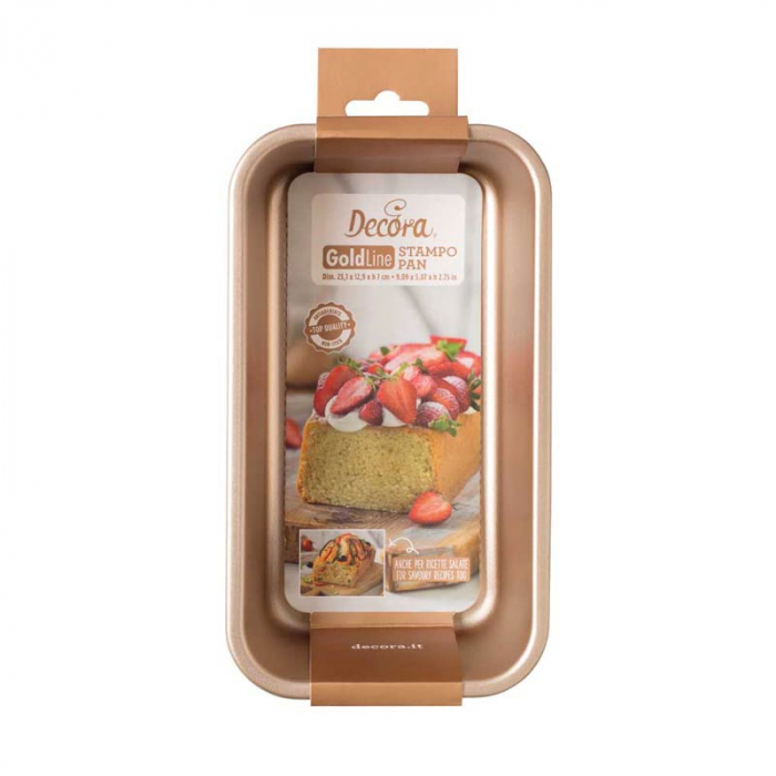 Tava Chec / Cozonac Roz Vintage 23.1 x 12.9 x H 7 cm, Aluminiu Antiaderent [1]