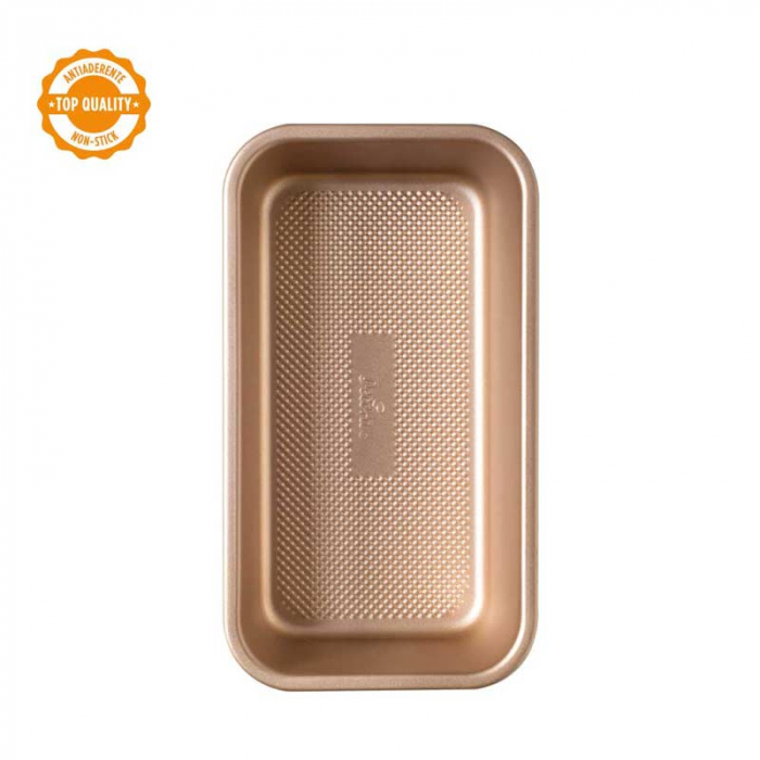 Tava Chec / Cozonac Roz Vintage 23.1 x 12.9 x H 7 cm, Aluminiu Antiaderent [2]