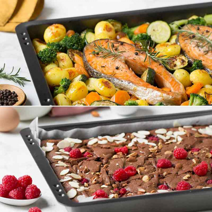 Tava Coacere Dreptunghiulara 42 x 29 x H 4 cm, Aluminiu Antiaderent [3]