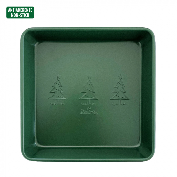 Tava Patrata Calebration Verde 24 x 24 x H 5 cm, Metal Antiaderent [2]