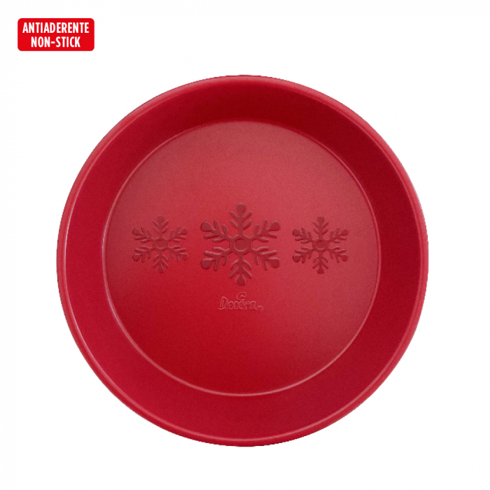 Tava Rotunda Calebration Rosu Ø 24.5 x H 5 cm, Metal Antiaderent [2]