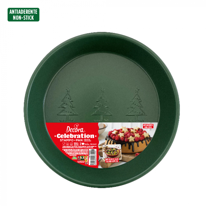 Tava Rotunda Calebration Verde Ø 24.5 x H 5 cm, Metal Antiaderent [1]