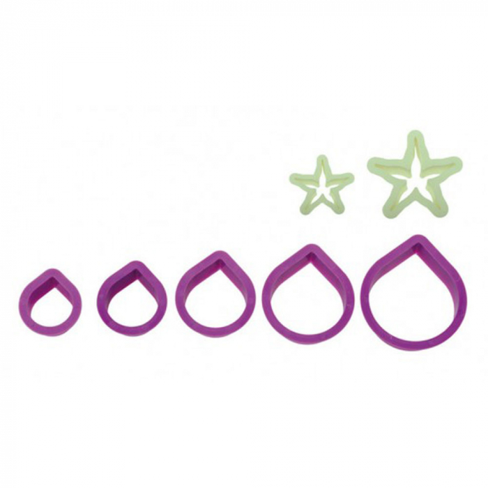 Trandafir Petale si Sepale - Decupatoare Plastic Ø 2 - 6 cm, Set 7 Buc [4]