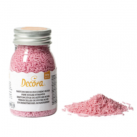 Decoratiuni Comestibile, Decor Tort - Bastonase Zahar Roz, 90 g