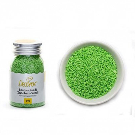 Bastonase Zahar Verde pentru decor cupcakes, biscuiti, inghetata sau alte deserturi [2]