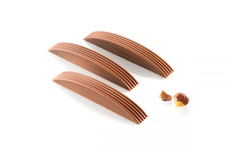 Batoane Ciocolata 11.9 x 1.8 x H 1.7 cm - Matrita Policarbonat Striatii, 10 cavitati (CH006) [0]