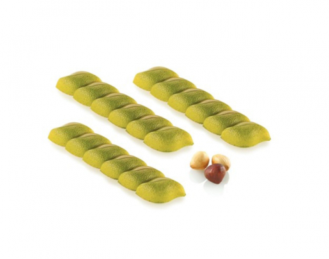 Matrite Tablete, Batoane, Snack Ciocolata - Batoane Ciocolata 12 x 2.5 x H 1.3cm - Matrita policarbinat Riflesso, 8 cavitati (CH040)