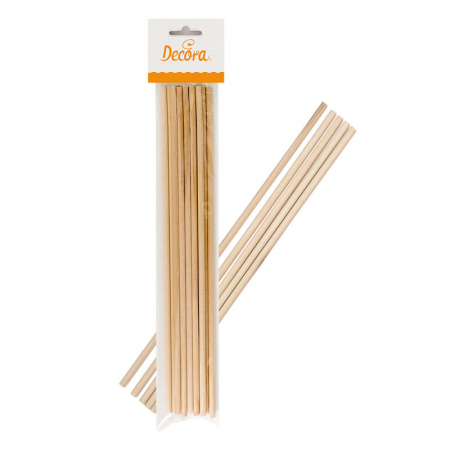Cofetarie - Ustensile - Betisoare Lemn CakePops / LolliPops, Ø 0.6 x L 30 cm, Set 12 Buc