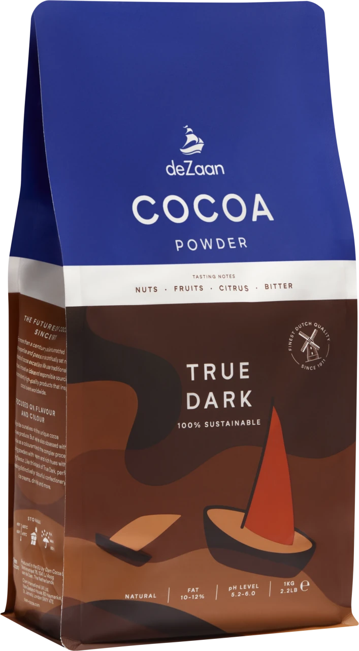 Cacao si Unt de Cacao - Cacao Pudra Naturala 10-12% True Dark, 1 Kg, deZaan