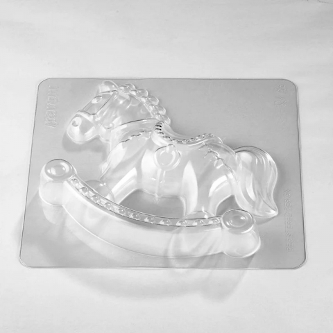 Calut Balansoar 3D, 17.5 x 5.5 x H 15.5 cm, Set Matrite Plastic 2 Subiecte Ciocolata [3]