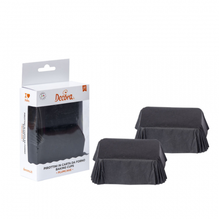 Accesorii Tort, Candy Bar, Bufet - Chese Dreptungh. Hartie Negru 8 x 5 x H 3.2 cm, 36 buc