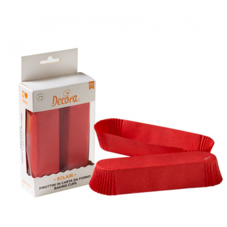 Accesorii Tort, Candy Bar, Bufet - Chese Ecler Hartie Rosu, 13.5 x 3.5 x H 2.5 cm, 60 buc