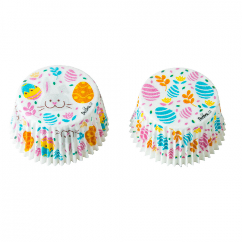 Chese Coacere si Prezentare - Chese L Hartie 2 Modele Iepurasi/Paste, Ø 5 x H 3.2 cm, 36 buc