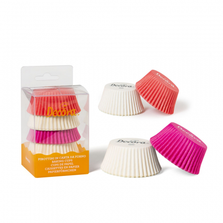 Accesorii Tort, Candy Bar, Bufet - Chese L Hartie ColorMix 3 Culori, Ø 5 x H 3.2 cm, 75 buc