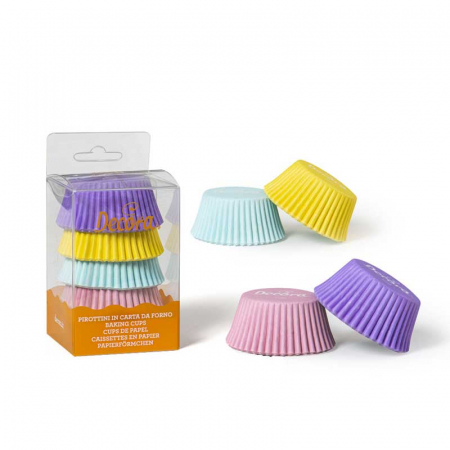 Accesorii Tort, Candy Bar, Bufet - Chese L Hartie ColorMix 4 Culori, Ø 5 x H 3.2 cm, 75 buc