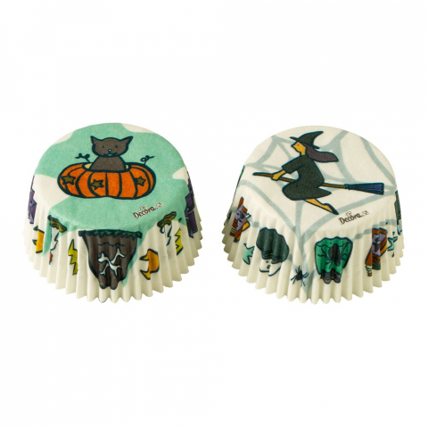 Chese Coacere si Prezentare - Chese L Hartie Model Halloween, Ø 5 x H 3.2 cm, 36 buc