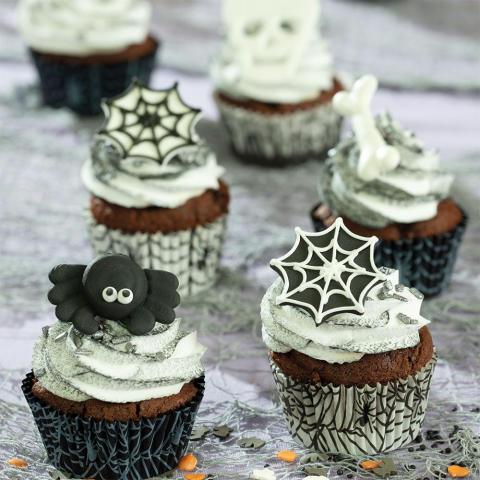 Chese Coacere si Prezentare - Chese L Hartie Model Halloween, Ø 5 x H 3.2 cm, 36 buc