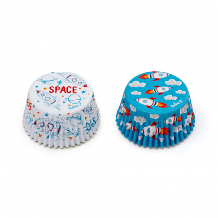 Accesorii Tort, Candy Bar, Bufet - Chese L Hartie Model Spatiul, Ø 5 x H 3.2 cm, 36 buc