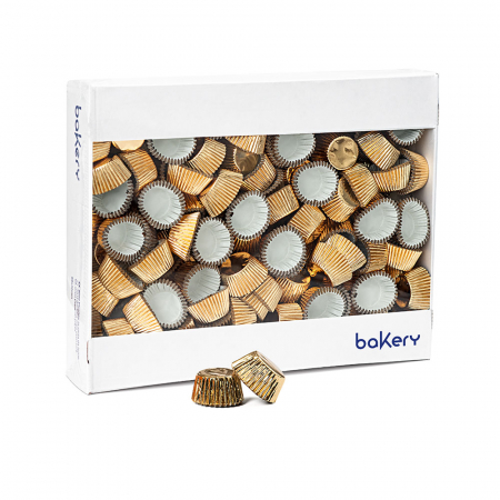 Chese Coacere si Prezentare - Chese S Hartie Auriu, Ø 3.2 x H 2.2 cm, 2500 buc