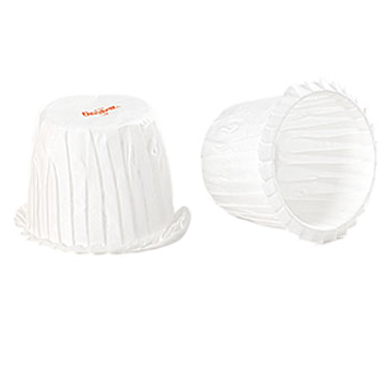 Accesorii Tort, Candy Bar, Bufet - Chese S Hartie Creponata Alb, Ø 3 x H 3.5 cm, 35 buc
