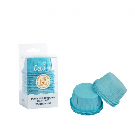 Accesorii Tort, Candy Bar, Bufet - Chese XL Hartie Creponata Bleu, Ø 5.5 x H 3.5 cm, 25 buc