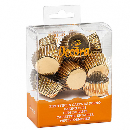 Chese Coacere si Prezentare - Chese XS Hartie Auriu, Ø 2.7 x H 1.7 cm, 180 buc