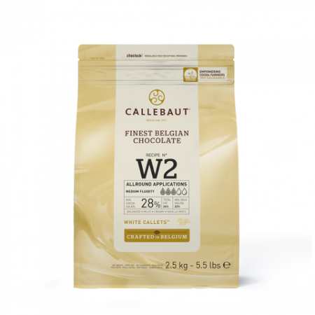 Ciocolata Alba - Ciocolata Alba 28% Recipe W2, 2.5 Kg, Callebaut