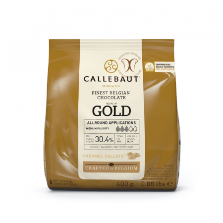Ciocolata Alba cu Caramel, GOLD 400 g, Callebaut [0]