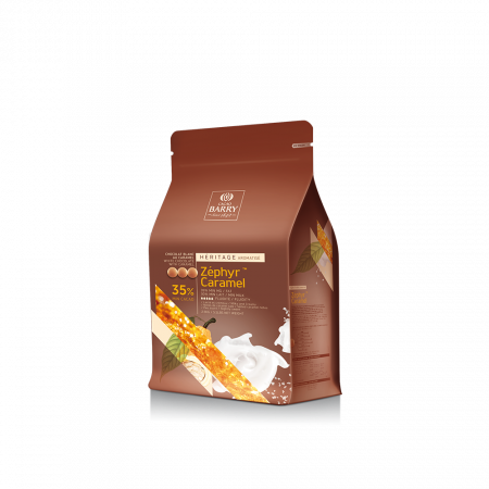 Ciocolata - Ciocolata Alba cu Caramel 35% Zephyr Caramel, 2.5 Kg, Cacao Barry