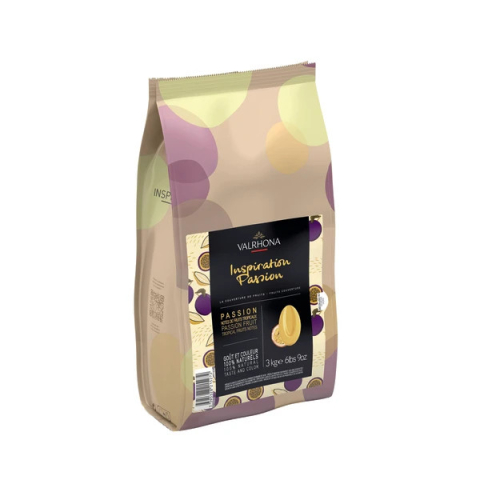 Ciocolata Colorata si cu Arome - Ciocolata alba Fructul Pasiunii, Valrhona Inspiration Passionfruit - 3kg