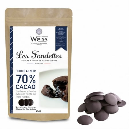 Ciocolata Neagra 70% Les Fondettes, 250 g, Weiss [0]