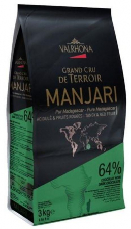 Ciocolata Neagra MANJARI 64 %, 3Kg, Valrhona [0]