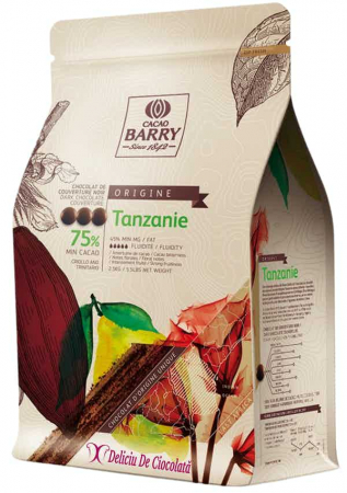 Ciocolata Neagra TANZANIE 75 %, 2.5 Kg, Cacao Barry [0]