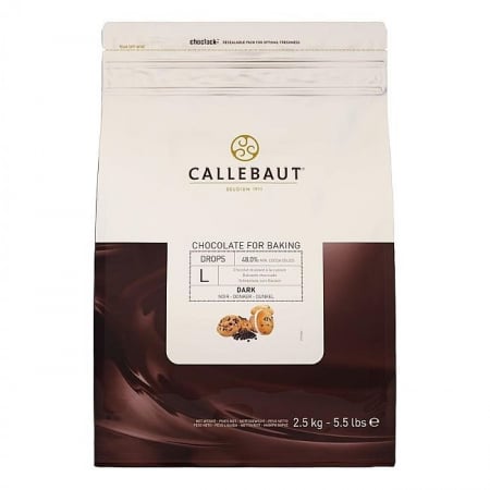 Ciocolata Neagra Termostabila 48%, Picaturi marime L, 2,5 Kg, Callebaut [0]