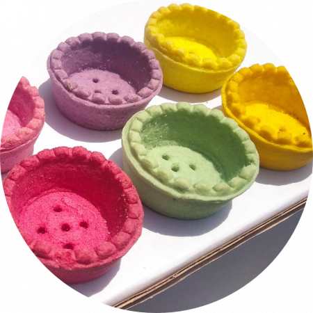 Decoratiuni Comestibile, Decor Tort - Coji de Tarte rotunde culori diverse, 3 kg, Ø 44mm